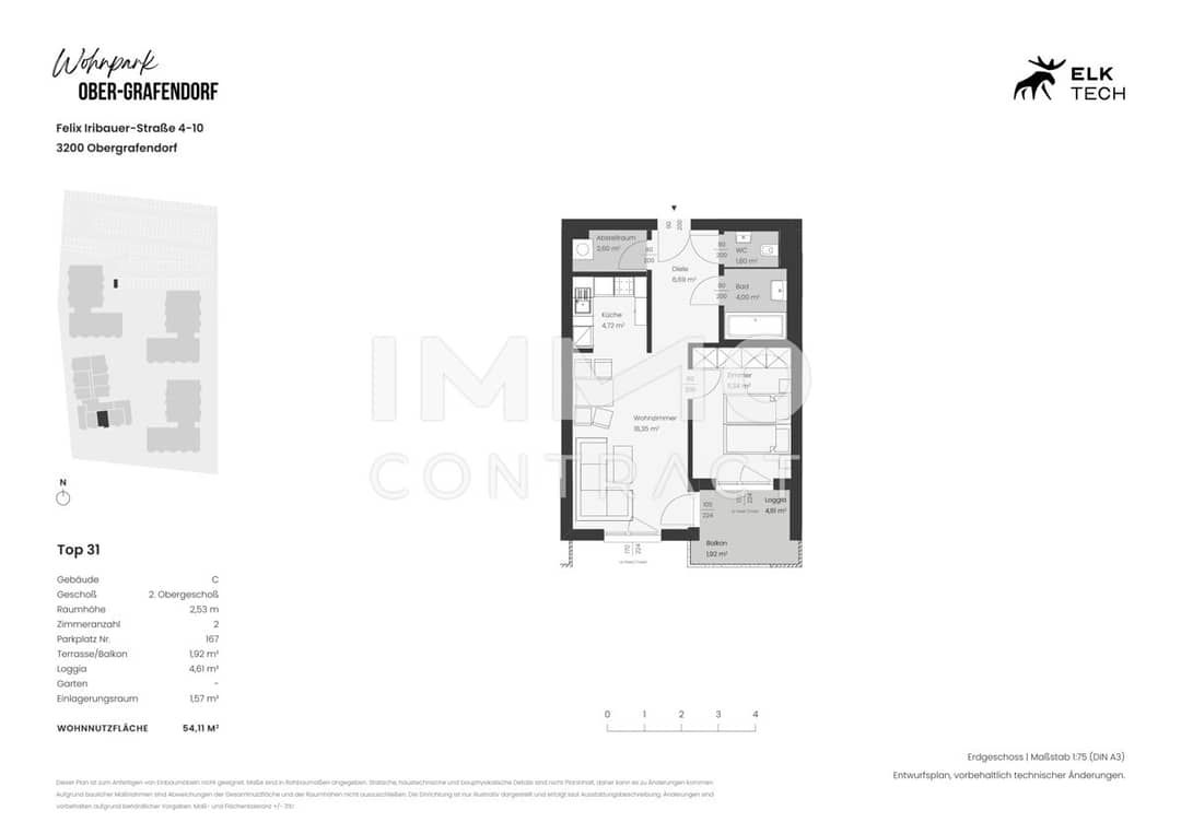 Apartment newly built eco friendly with balcony