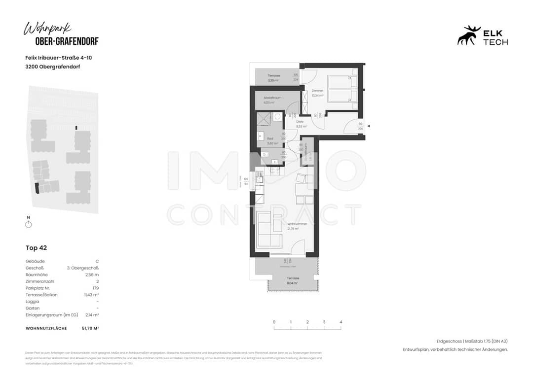 Apartment terrace first occupancy new build