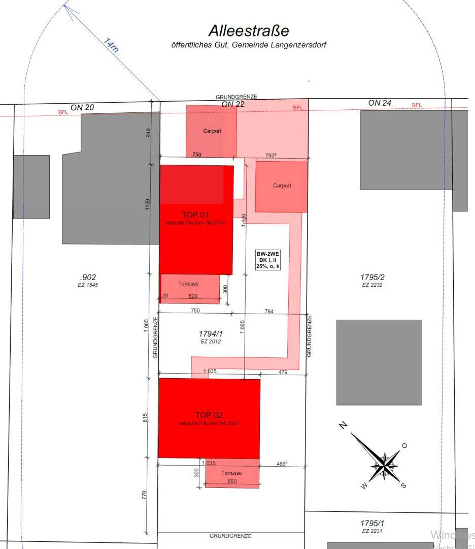 Baurechtsgrundstück mit Baugenehmigung in Langenzersdorf, ruhige Lage