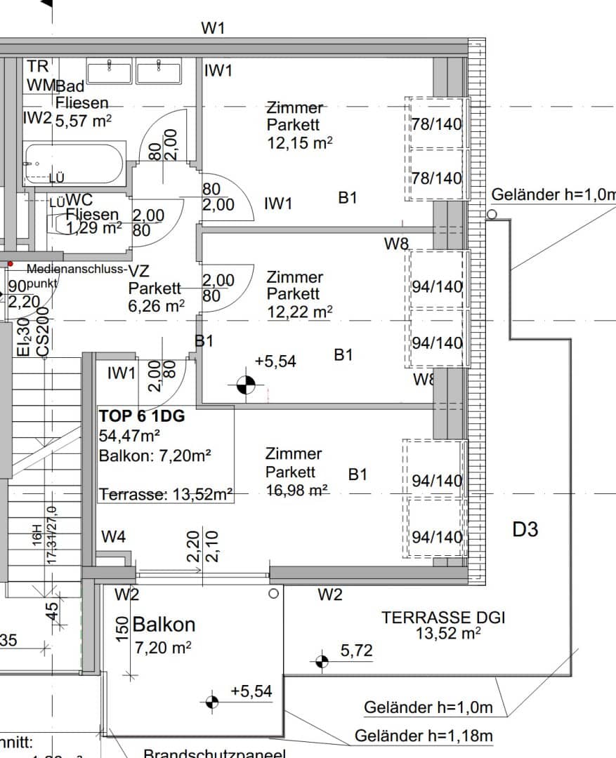 Penthouse with elevator to rooftop terrace