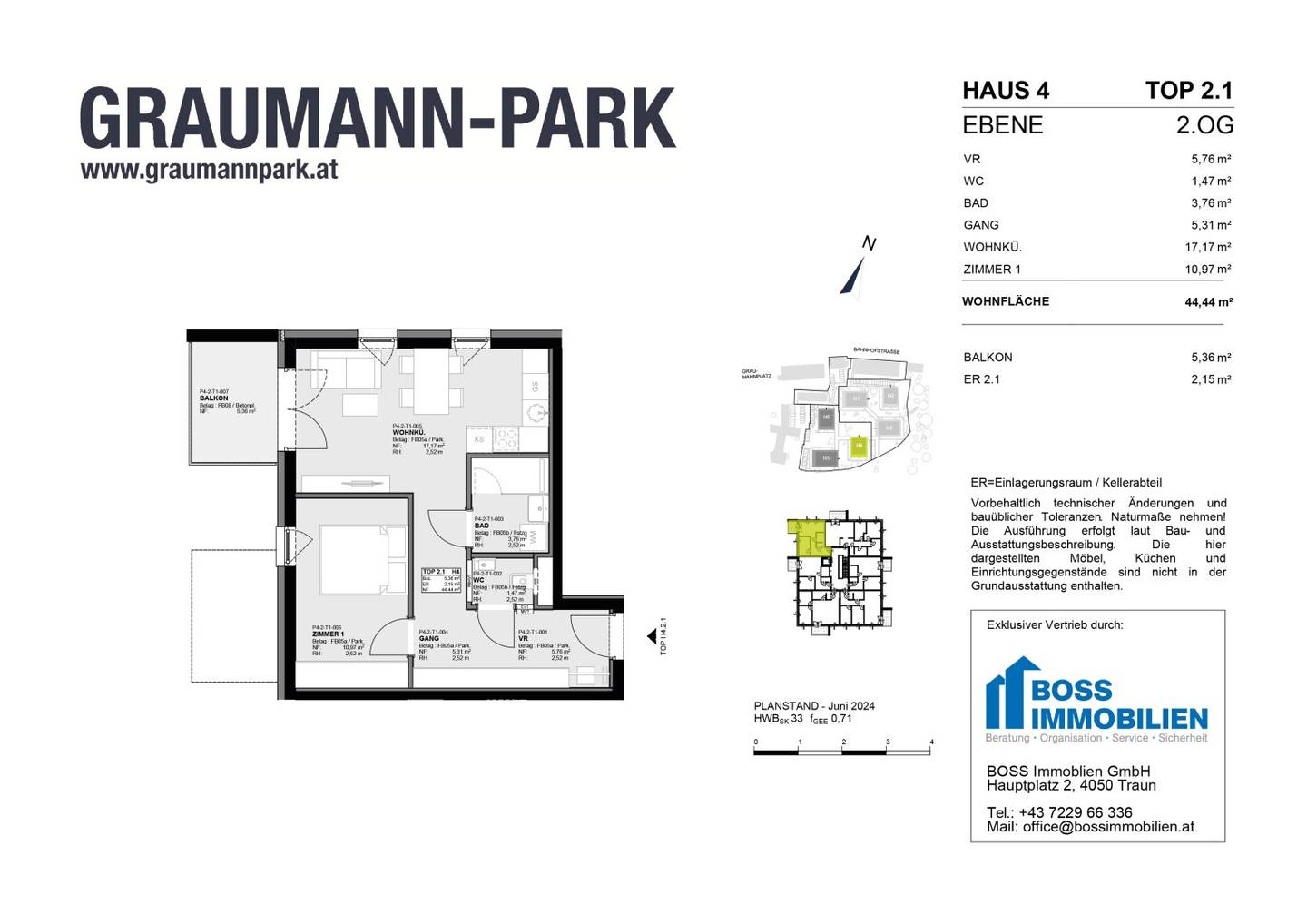 Neubau Wohnung Graumannpark Traun Erstbezug