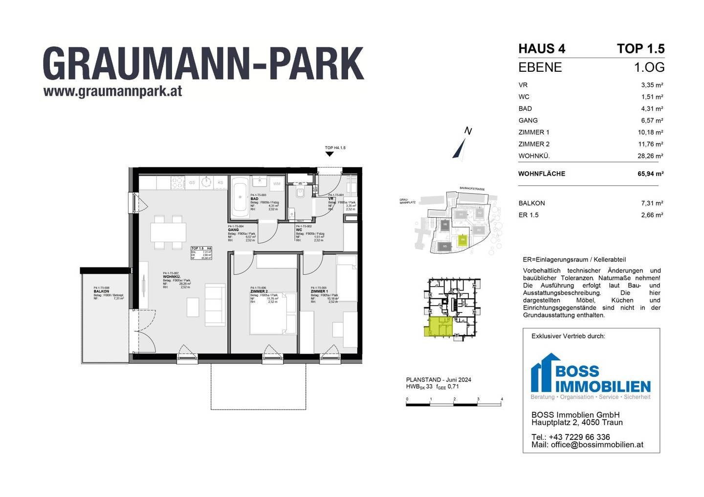 Neubau Wohnung im Graumann Park Traun