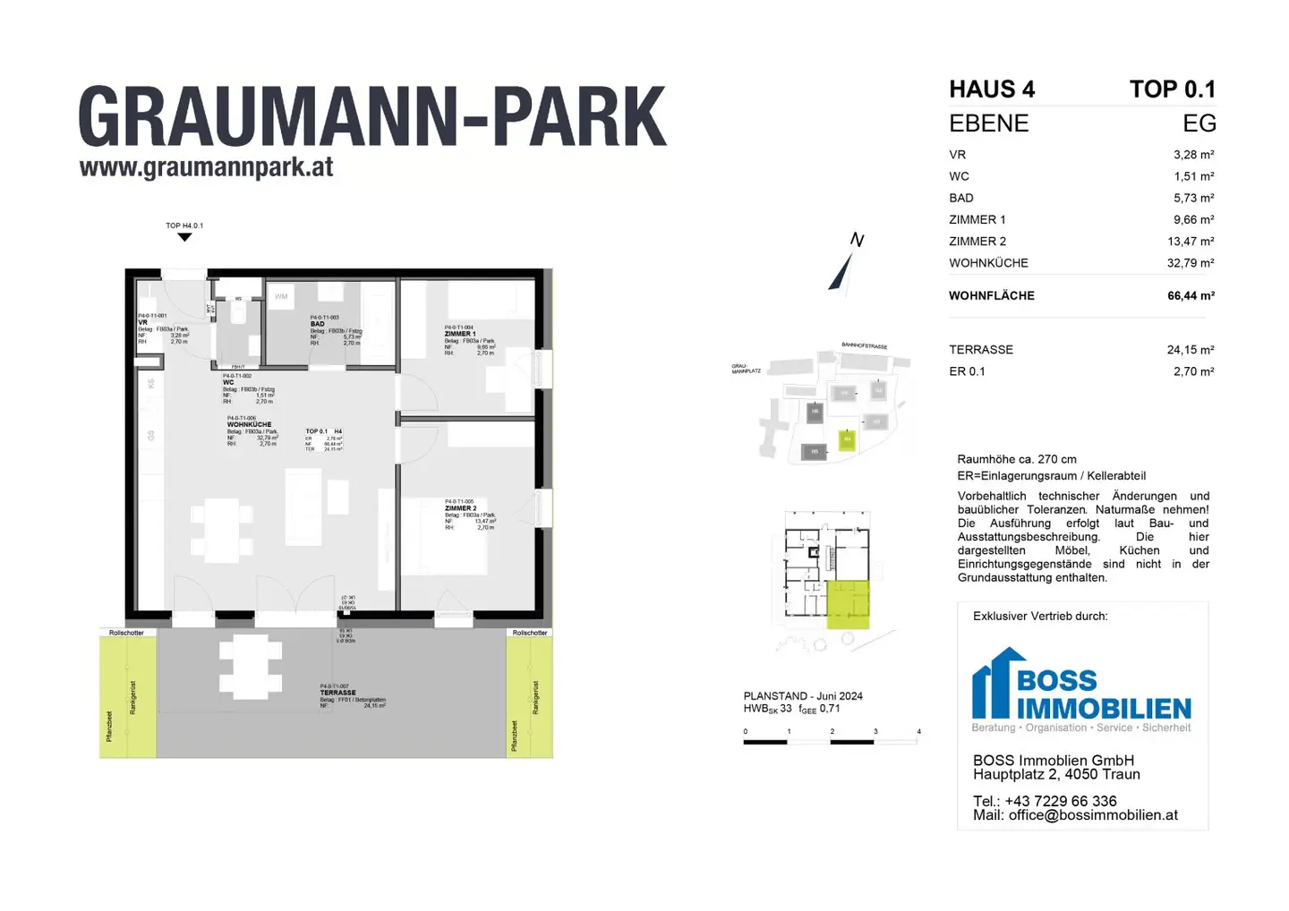 New build apartment with balcony and garage