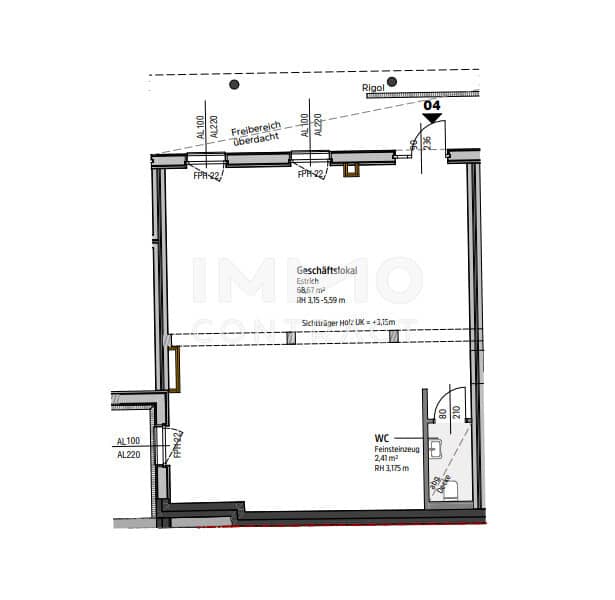 Wohnung Neubau im Zentrum mit großen Fenstern