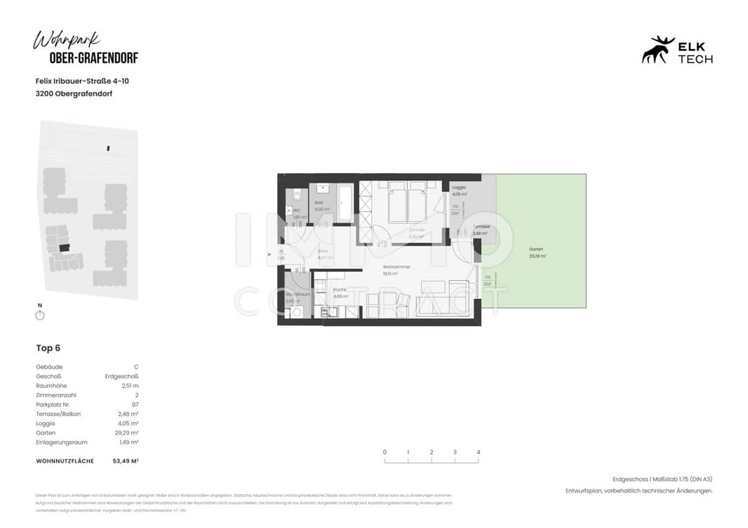 Newly built apartment with ecological construction