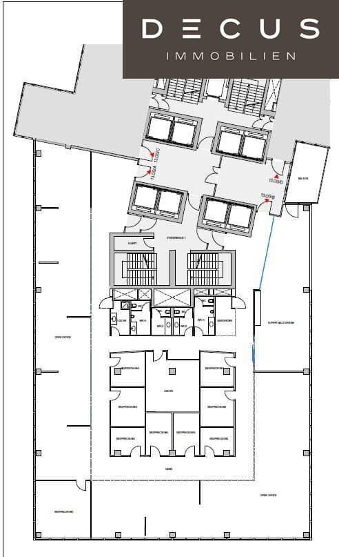 Großzügiges Büro im Saturn Tower Donau-City, 773 m², Wien 1220