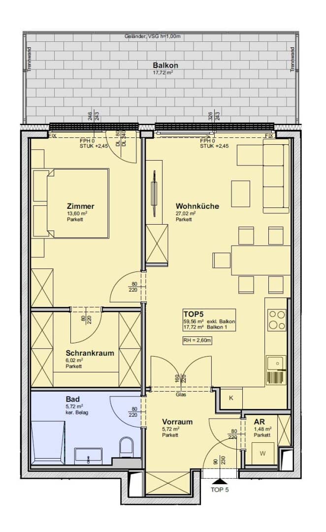 Wohnung Neubau Erstbezug Terrasse Grünlage