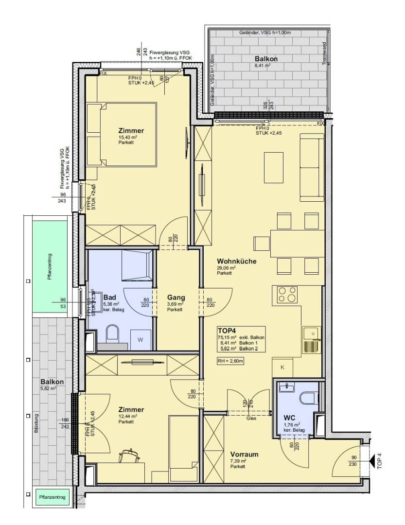 Wohnung Neubau Erstbezug Terrasse