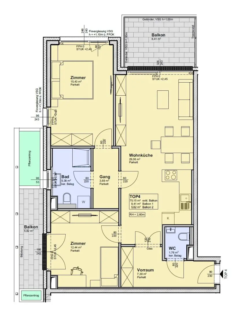 Wohnung Neubau Erstbezug Terrasse