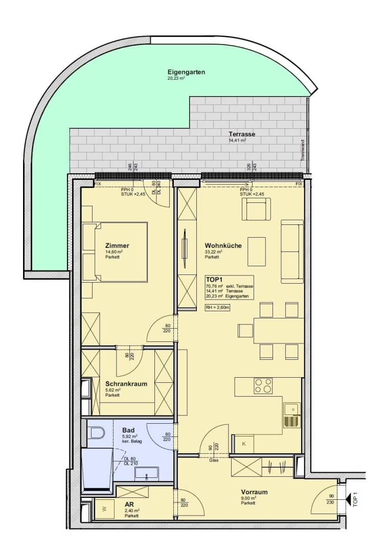 Wohnung Neubau Erstbezug Terrasse