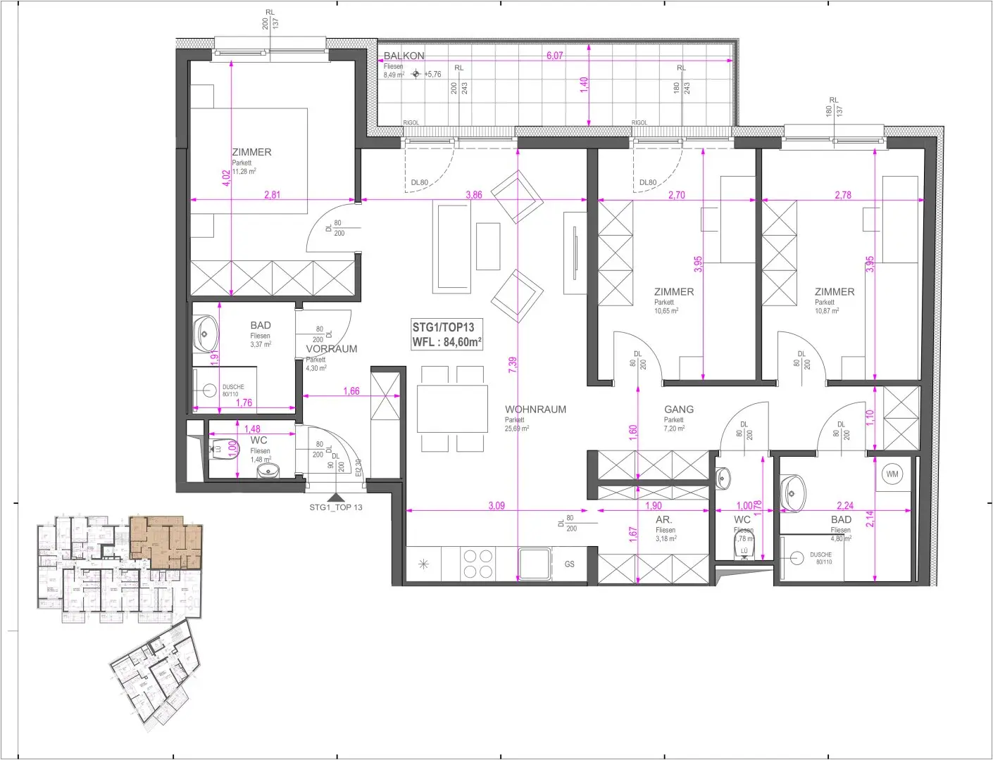 Investment apartment on own plot near the Old Danube