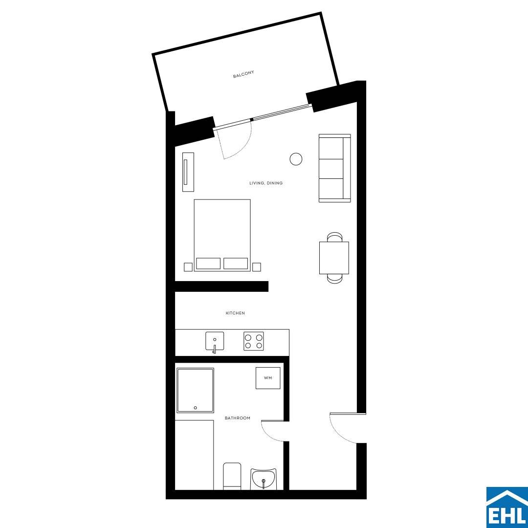 Moderne 1-Zimmer-Wohnung mit Balkon in Brigittenau, Wien Nordwestbahnhof