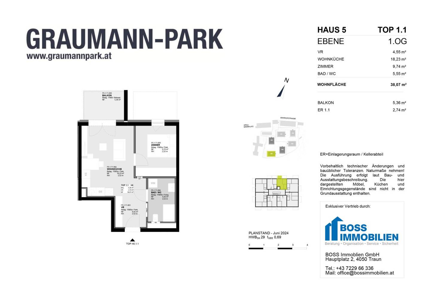 New build apartment with green surroundings in Graumannpark