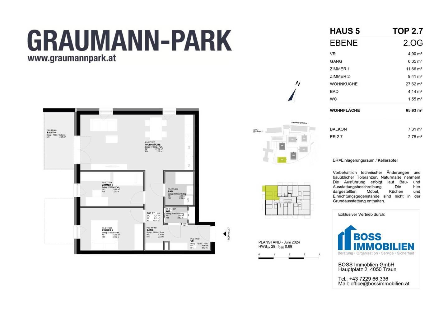 Newly built apartment Graumann Park balcony