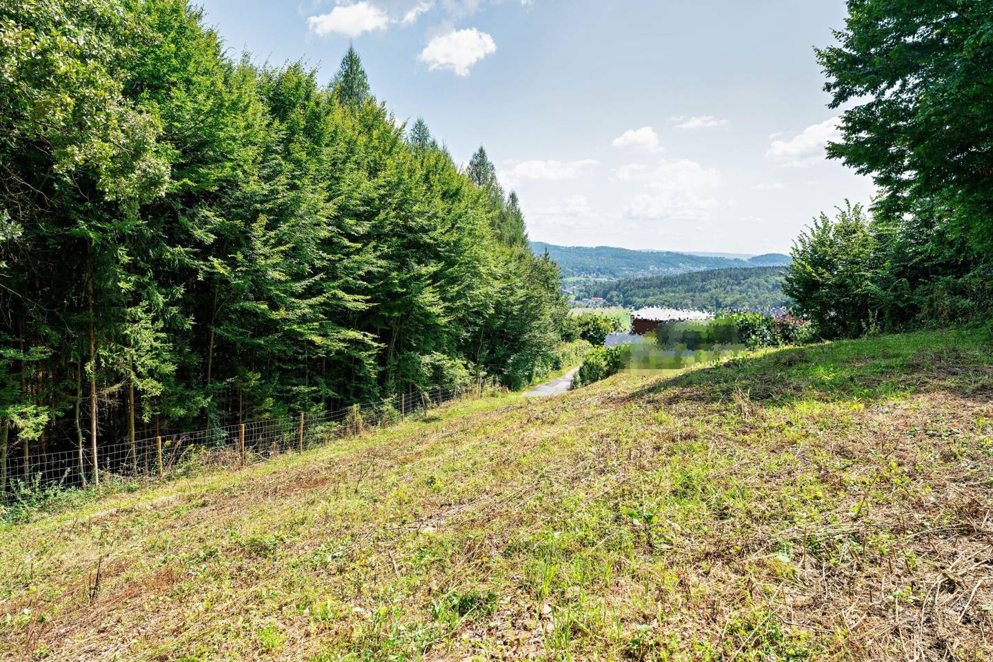Elevated 911 m² building plot with 5,000 m² private woodland in Stattegg