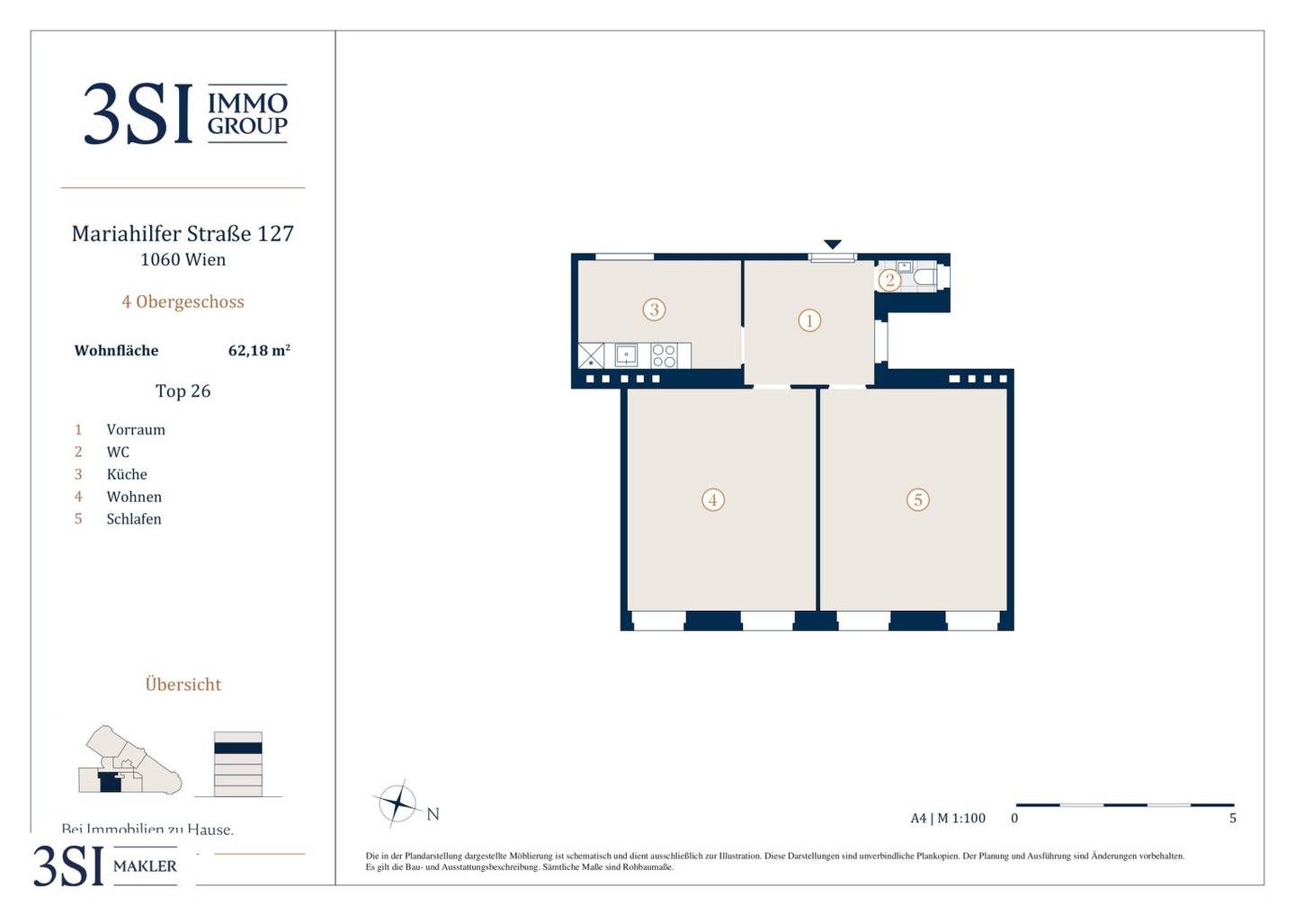Apartment fully let in central location