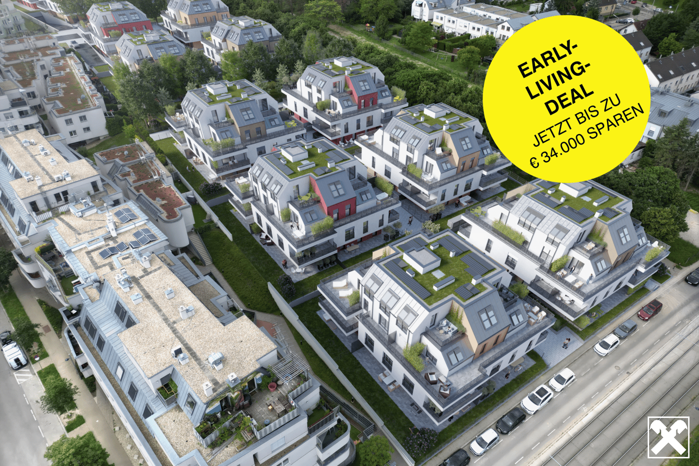 Apartment with private garden and large terrace