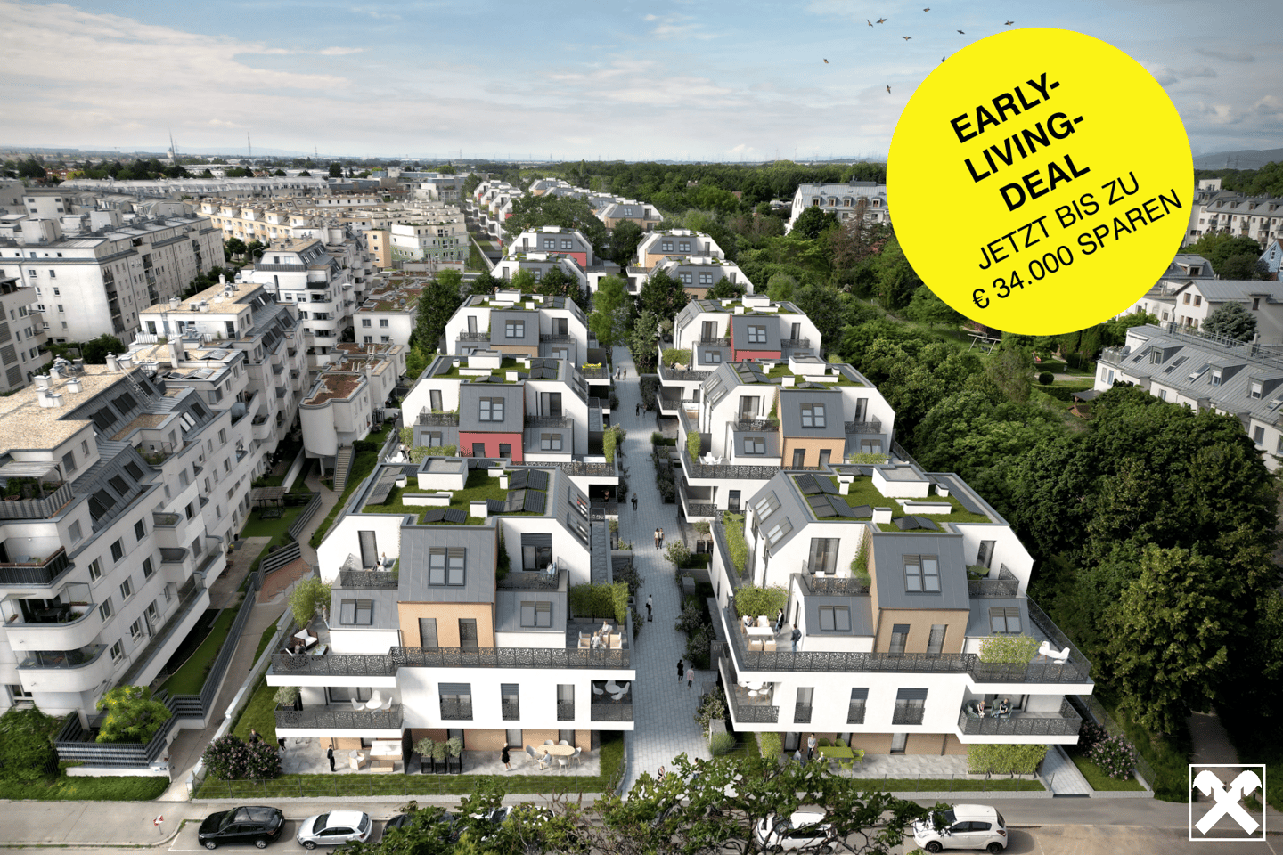 Apartment with private garden and large terrace