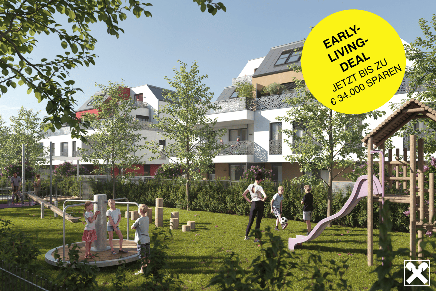 Apartment with private garden and large terrace