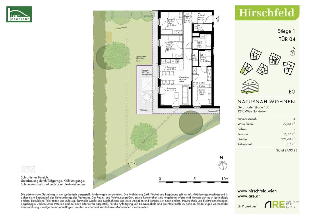 Garden Apartment Hirschfeld 93m²