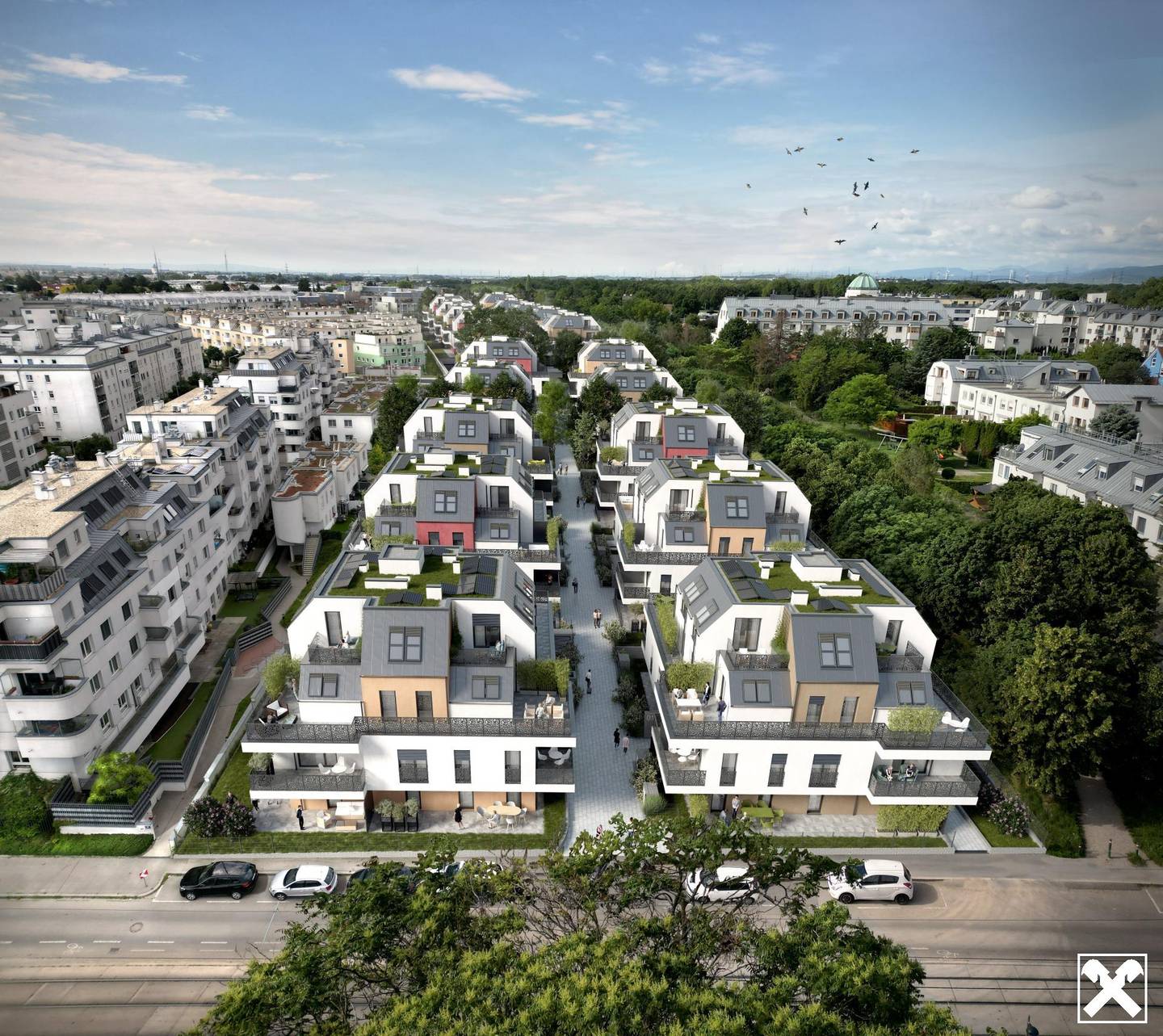 Apartment with balcony near tram line