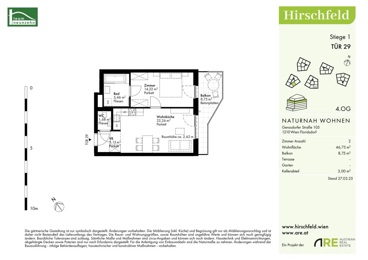 Vorsorgewohnung Neubau Geothermie PV Grünlage