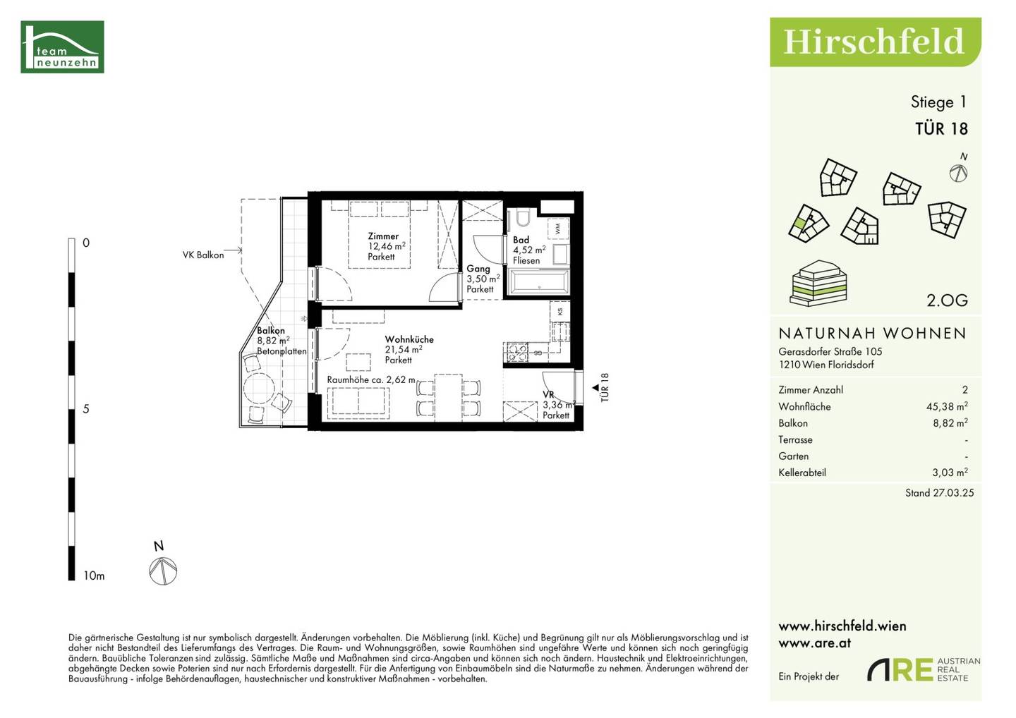 Sought-after investment apartment (net price) at a top price in an absolute quiet location, first occupancy in the green Hirschfeld, commission-free