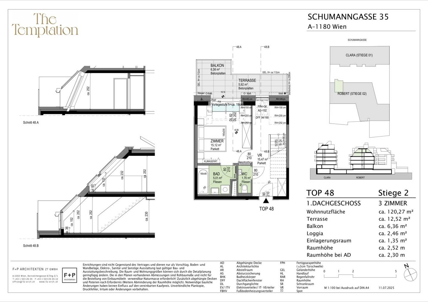 THE TEMPTATION - DG-Maisonette mit Terrasse & Balkon | 22 m² Freifläche, 3 Zimmer