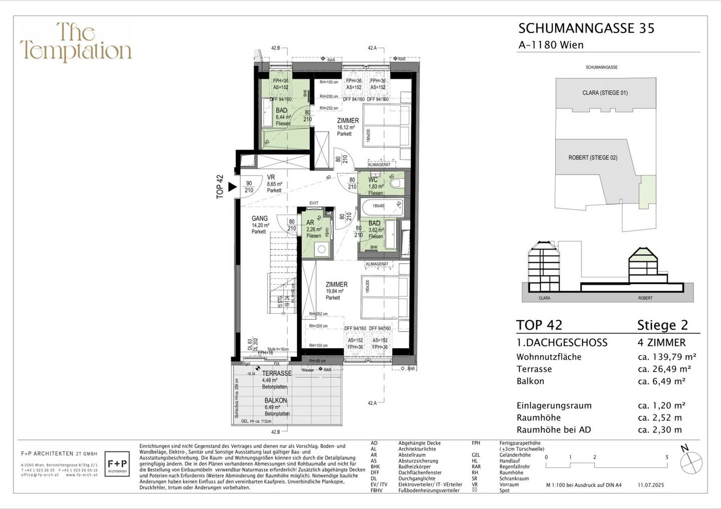 THE TEMPTATION - Dachgeschoss-Maisonette mit 2 Terrassen + Balkon | 33 m² Freifläche, 4 Zimmer
