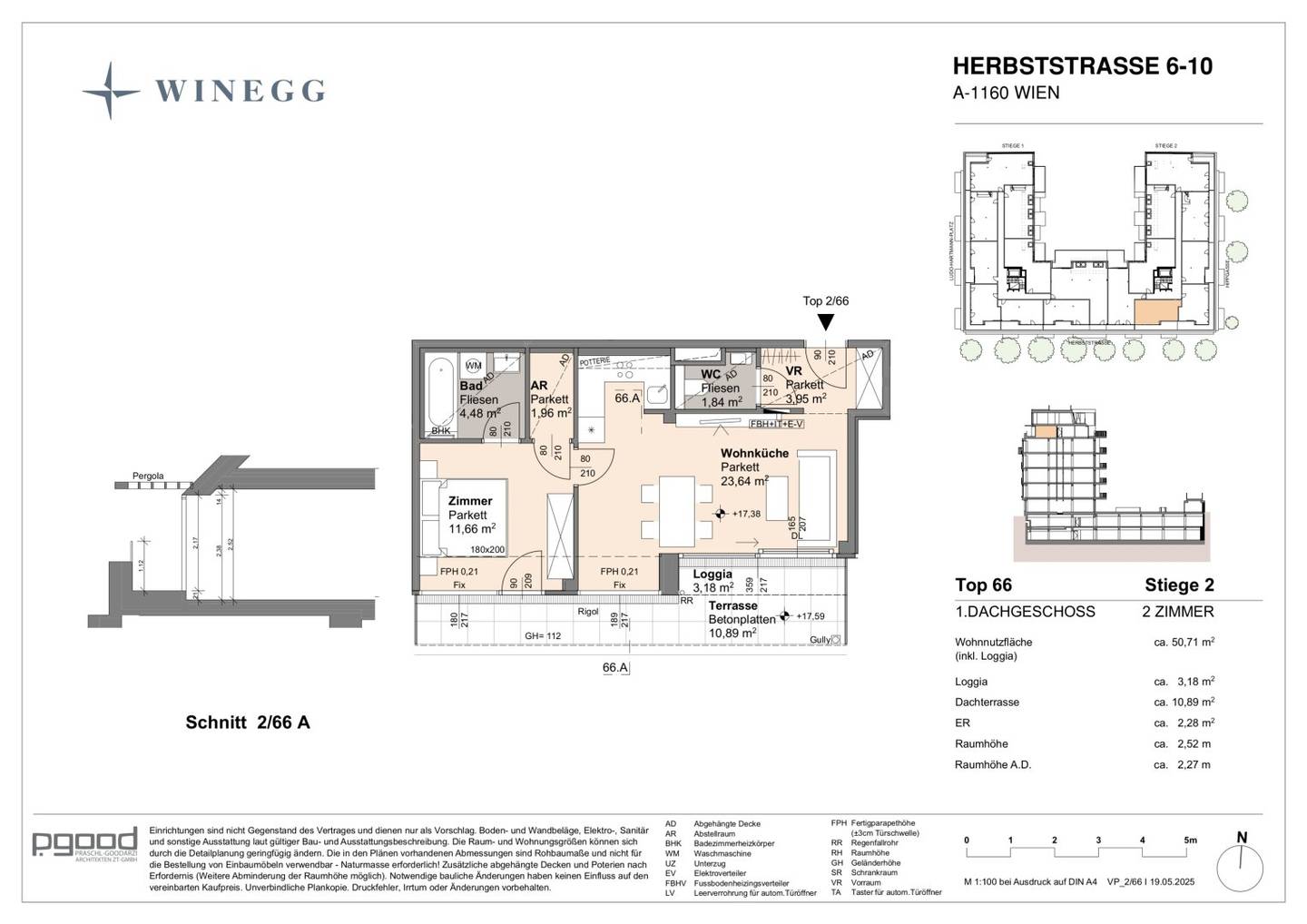 Dachgeschosswohnung direkt am Park mit Terrasse