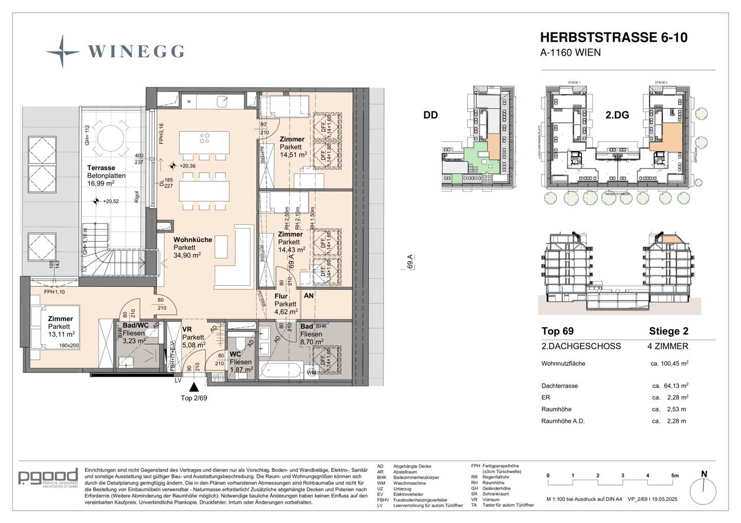 Newly built apartment with panorama terrace