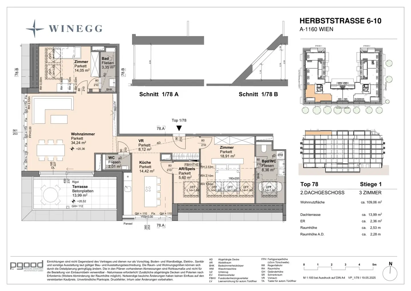Top floor apartment with loggia Arik Brauer Park