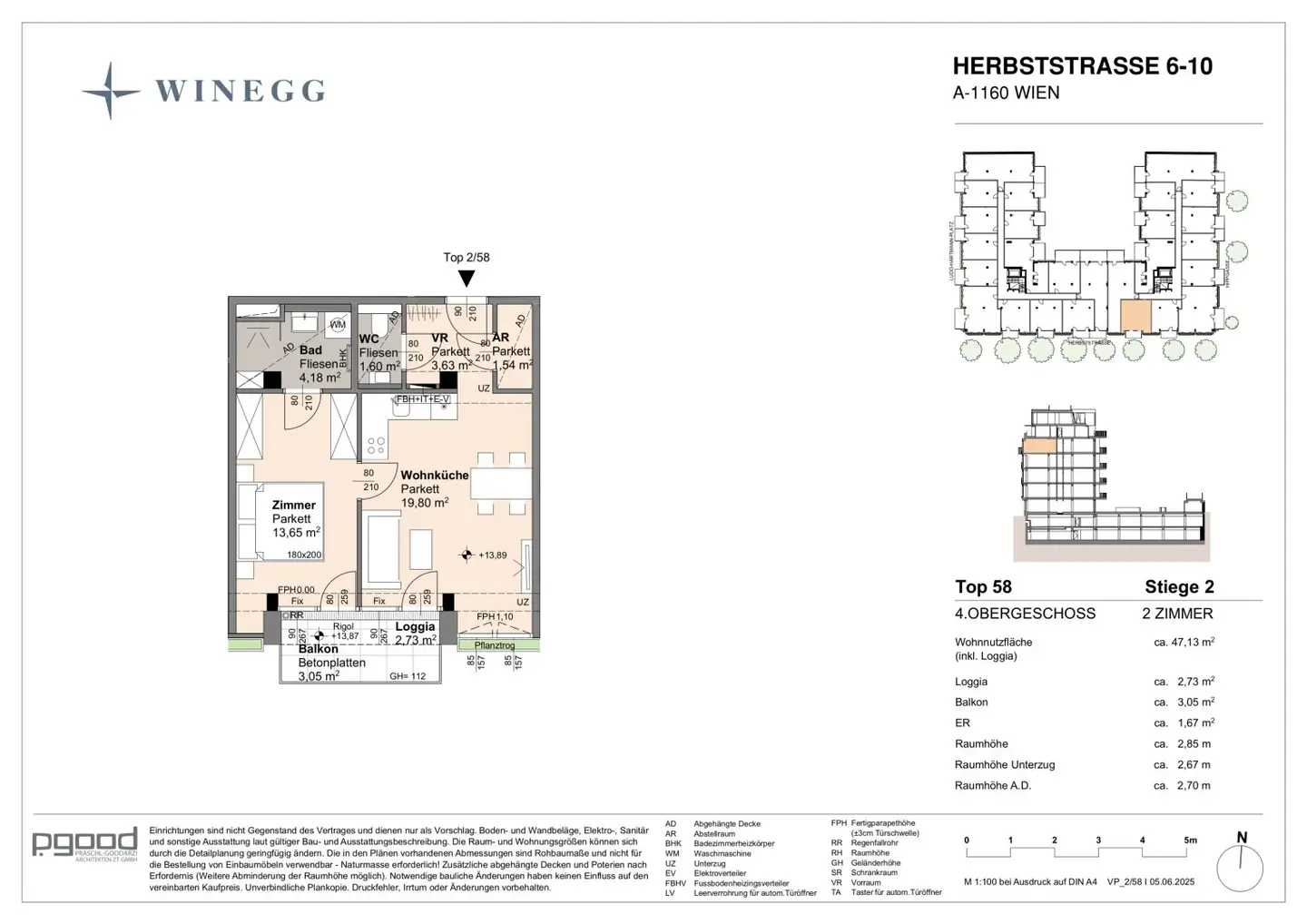 Parkside retirement investment apartment with balcony