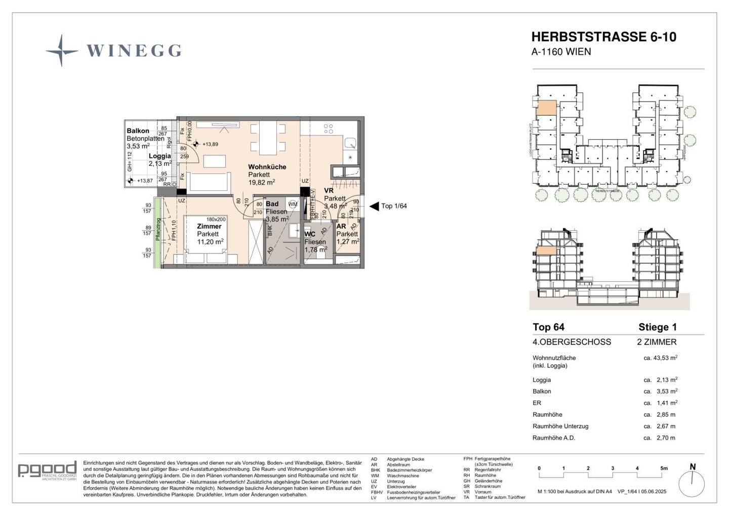 Apartment with Balcony and Loggia next to Arik-Brauer-Park