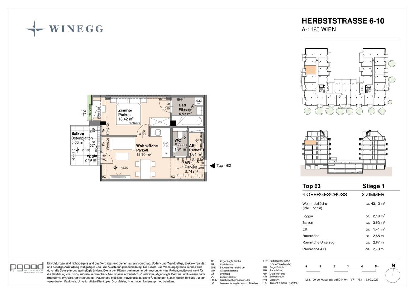 Vorsorgewohnung new build balcony Arik Brauer Park