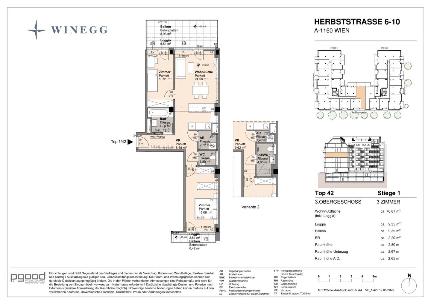 Wohnung Erstbezug nahe Park mit Loggia