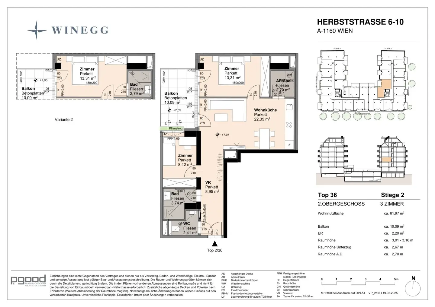 Apartment near Arik Brauer Park first occupancy new building