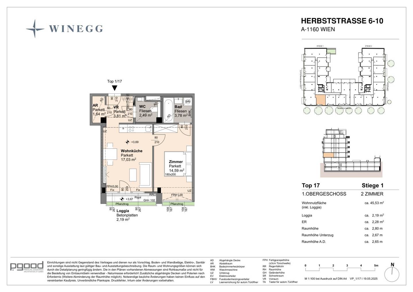 Wohnung Neubau mit Loggia in ruhiger Innenhoflage