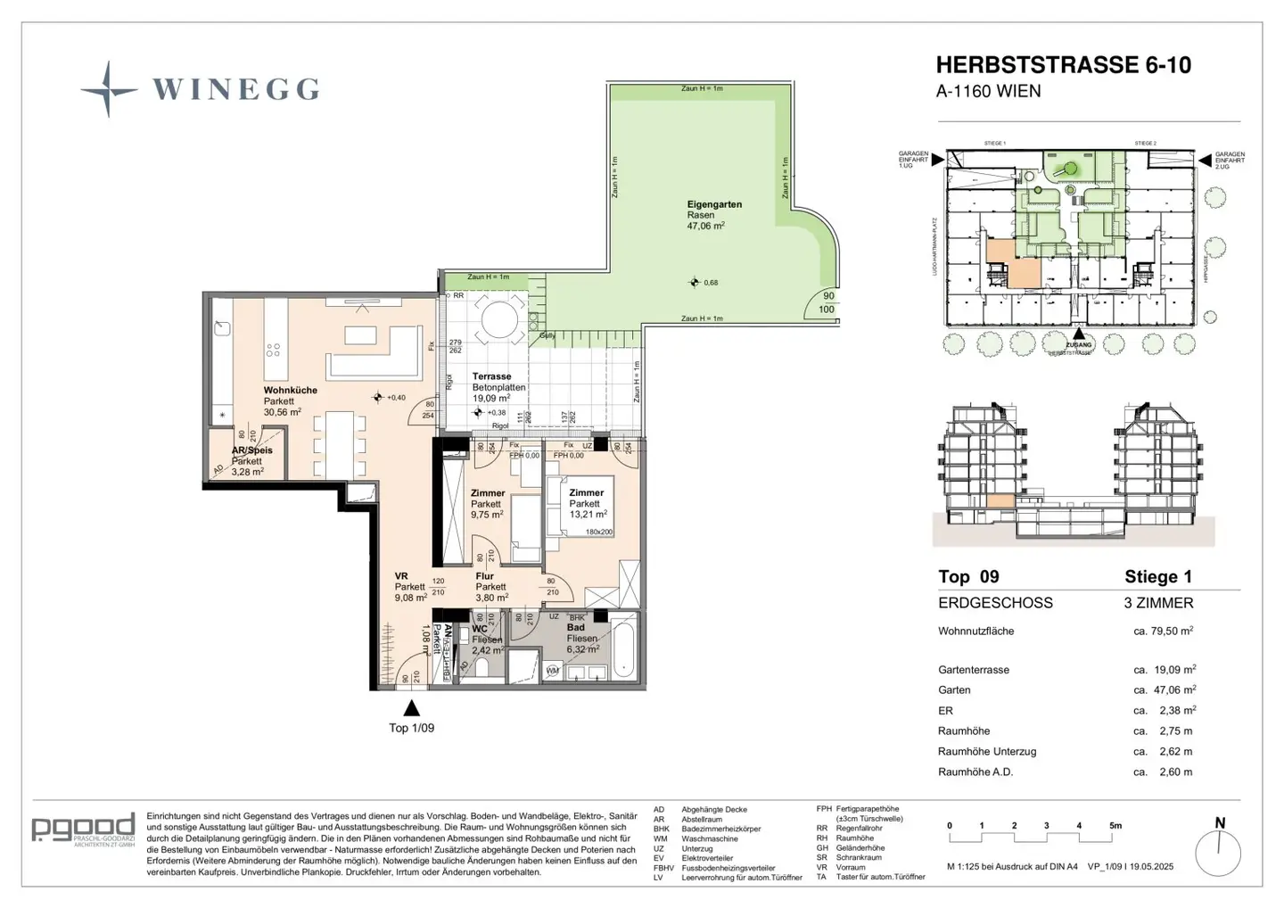 Capital meets clarity, 3 rooms with garden on the courtyard side