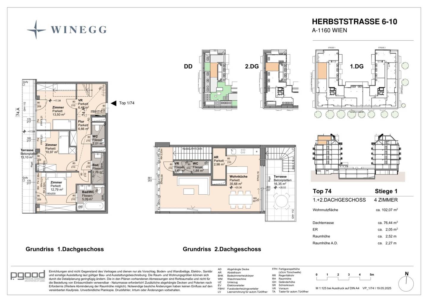 Attic apartment directly by the park with terrace