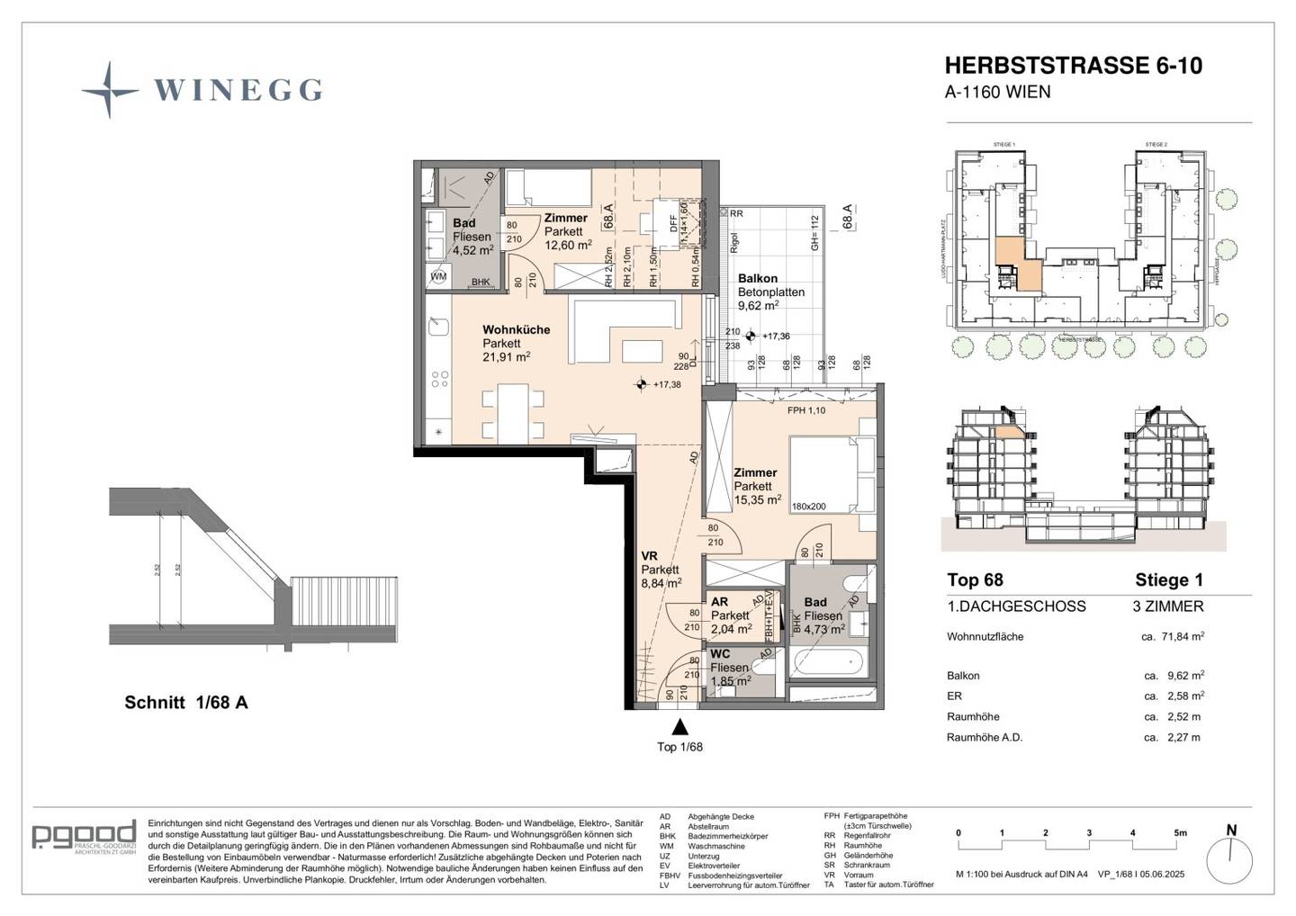 Dachgeschosswohnung mit Loggia Erstbezug