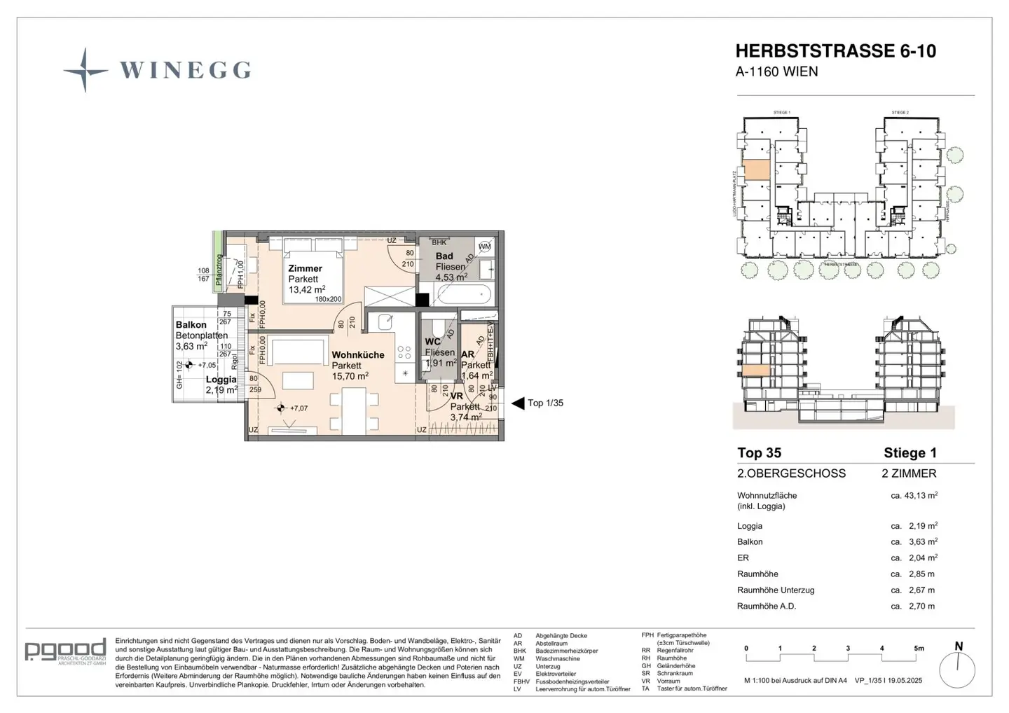 Neubauwohnung Erstbezug Balkon Blick ins Grüne