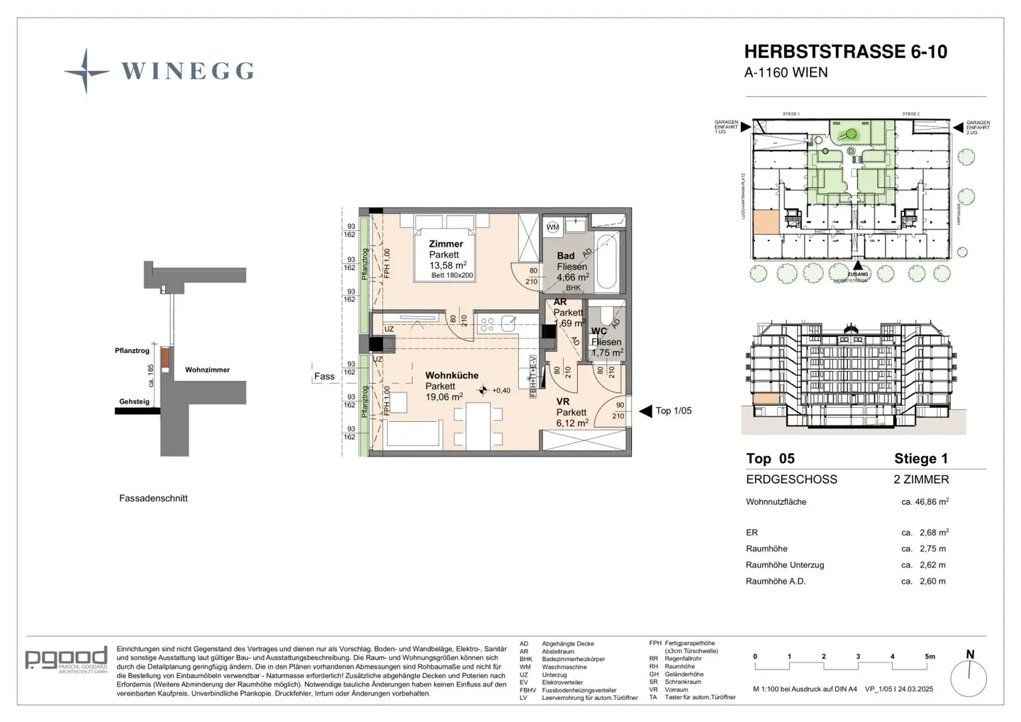Wohnung am Arik Brauer Park ruhig Erstbezug
