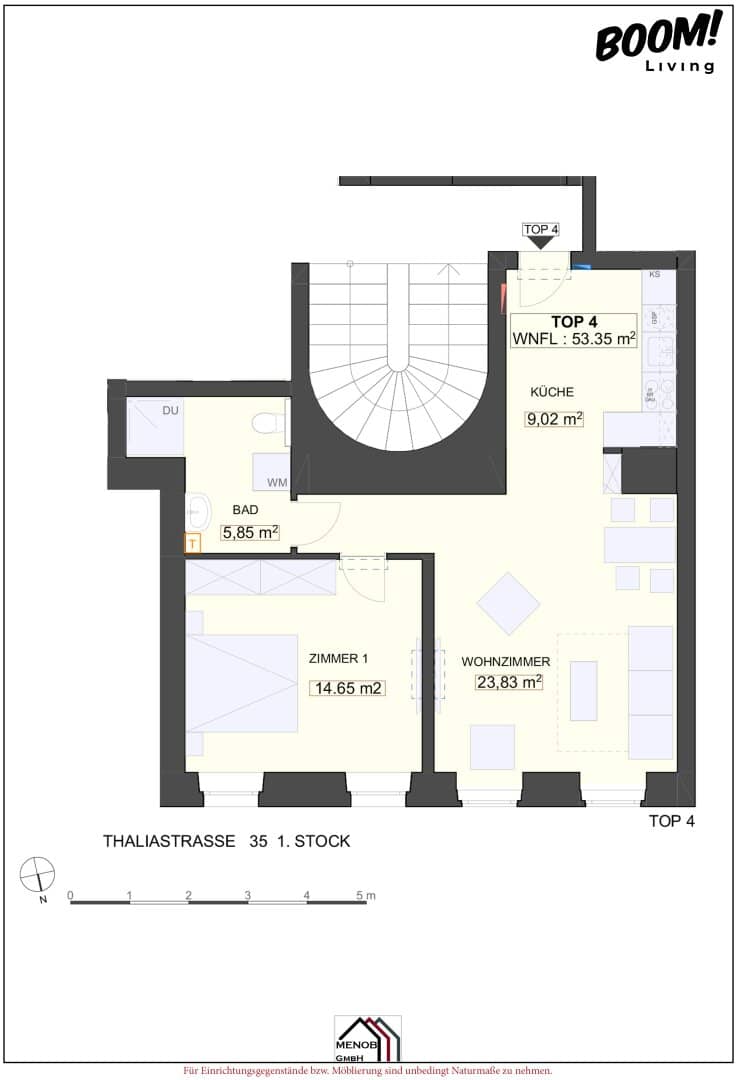Renovated period apartment with elevator near Brunnenmarkt