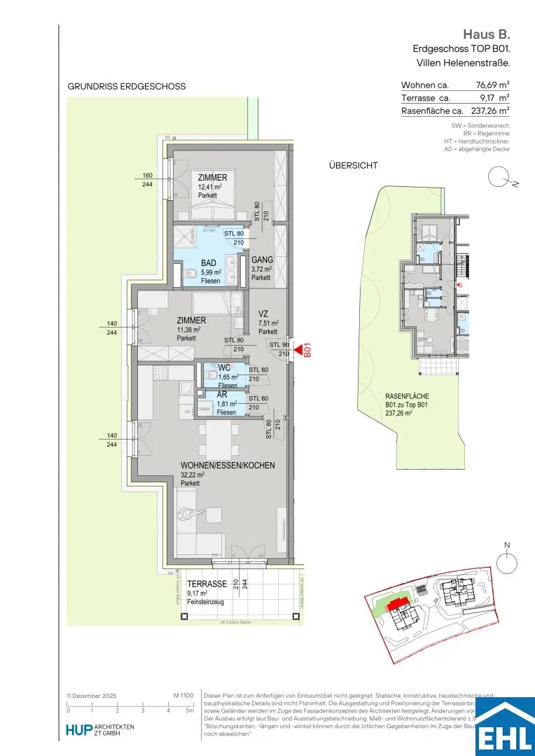 Investment apartment new build garden
