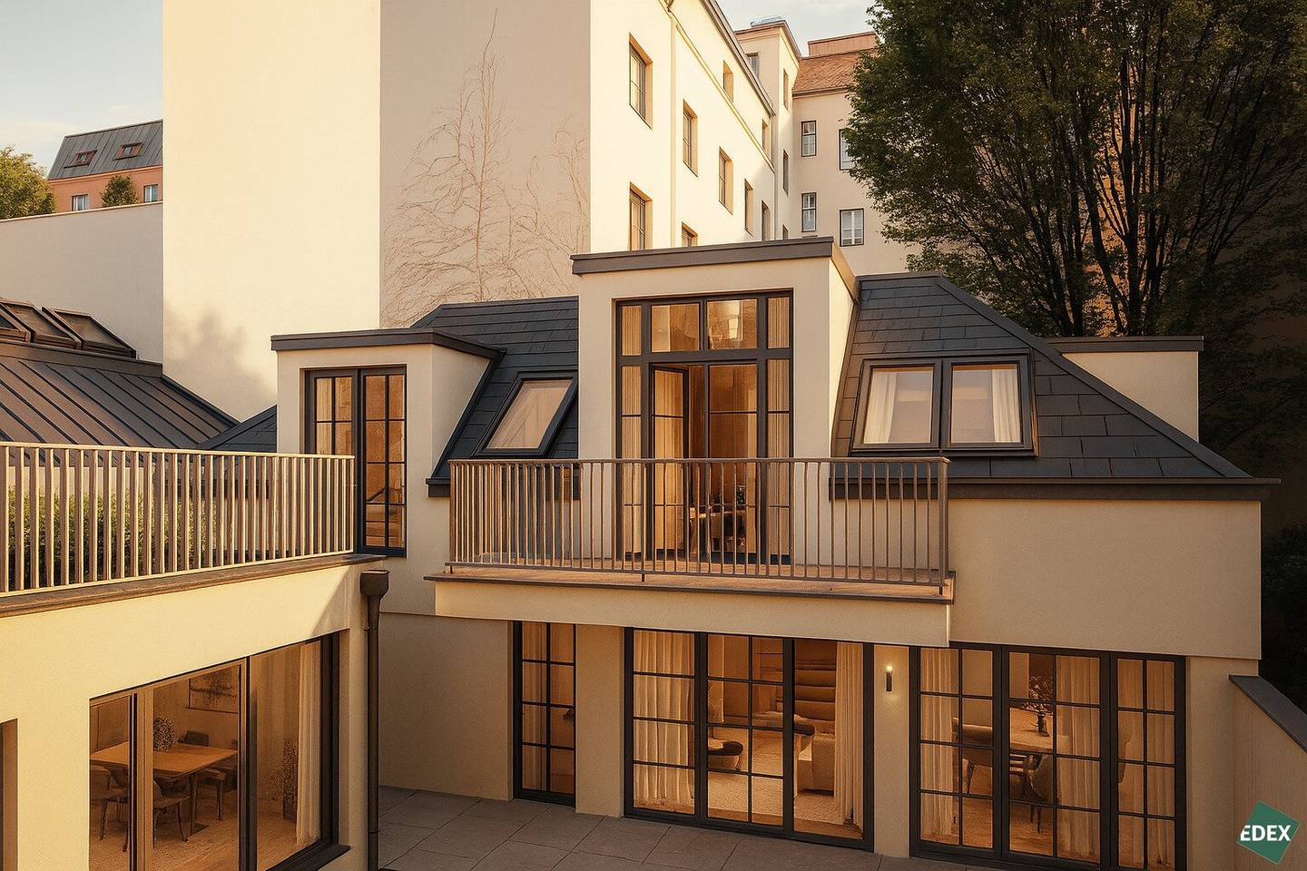 First occupancy | Townhouse with two terraces in a quiet location