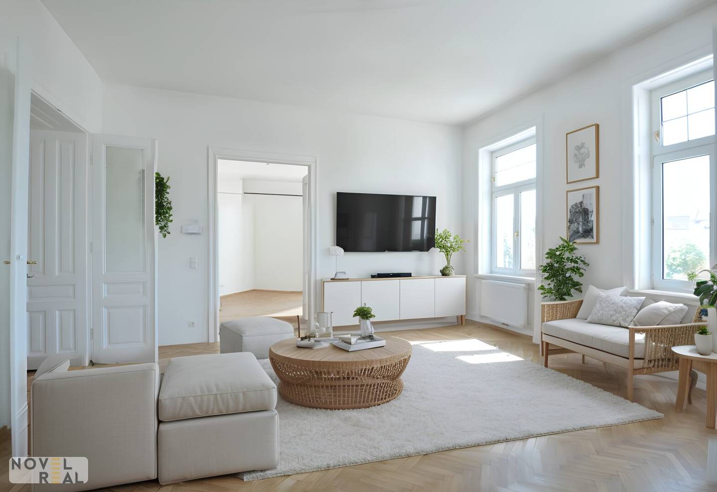 Well kept living with plenty of space, four room apartment with loggia in central location