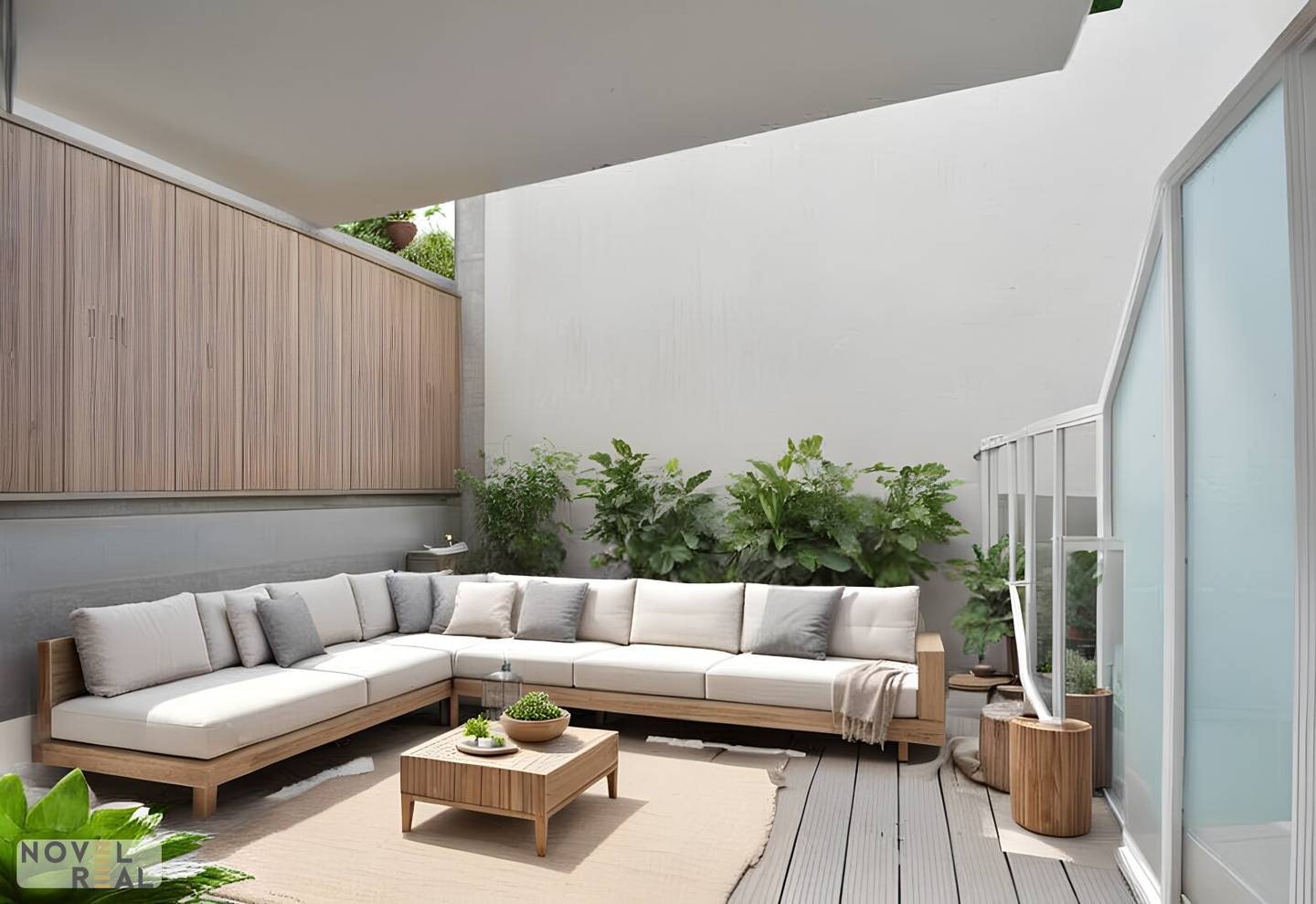 First occupancy apartment terrace and garages