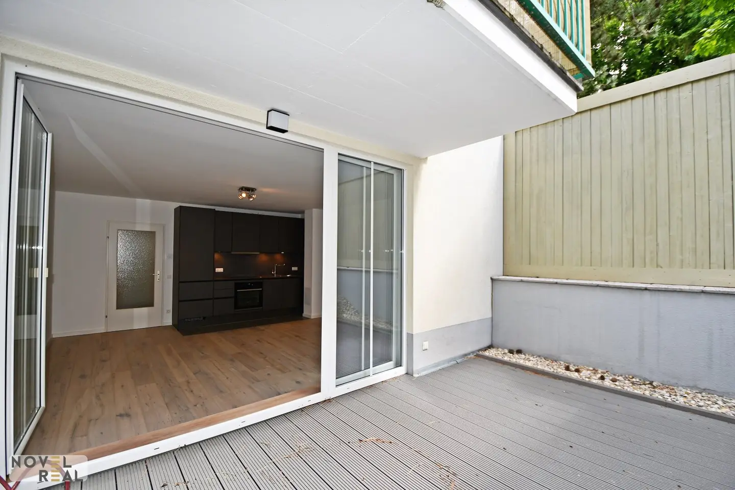First occupancy apartment terrace and garages