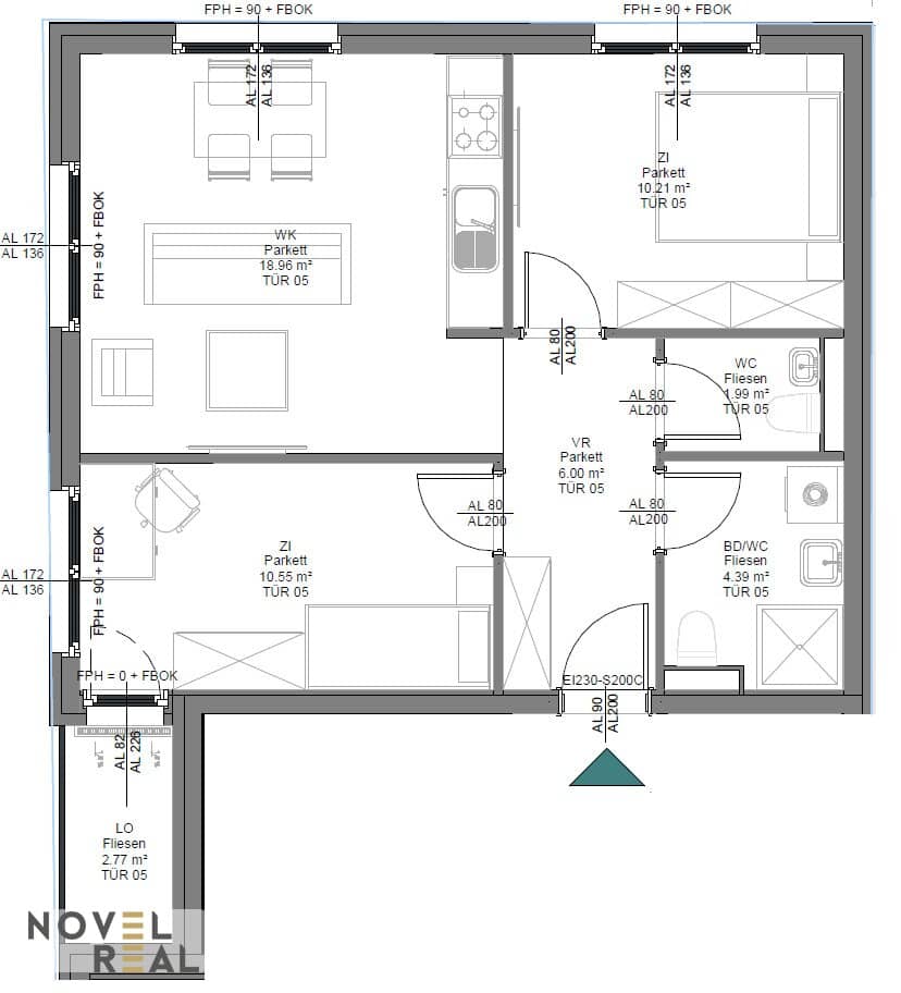 Apartment first occupancy with garden